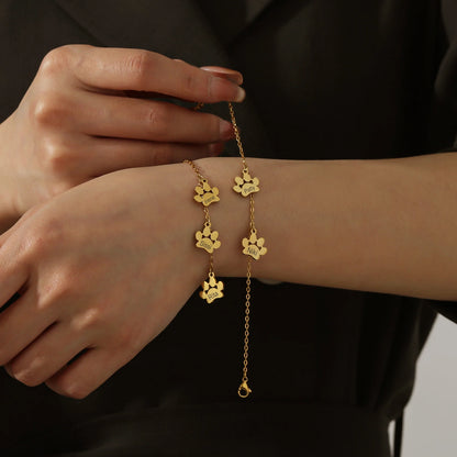 Dangle Paw Print Bracelets