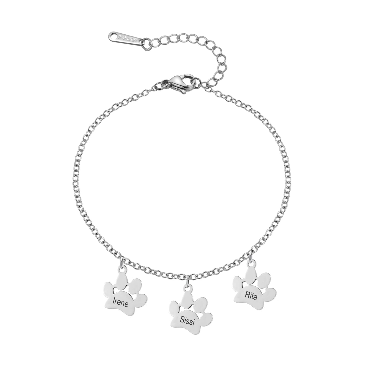 Dangle Paw Print Bracelets
