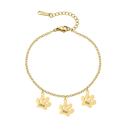 Dangle Paw Print Bracelets