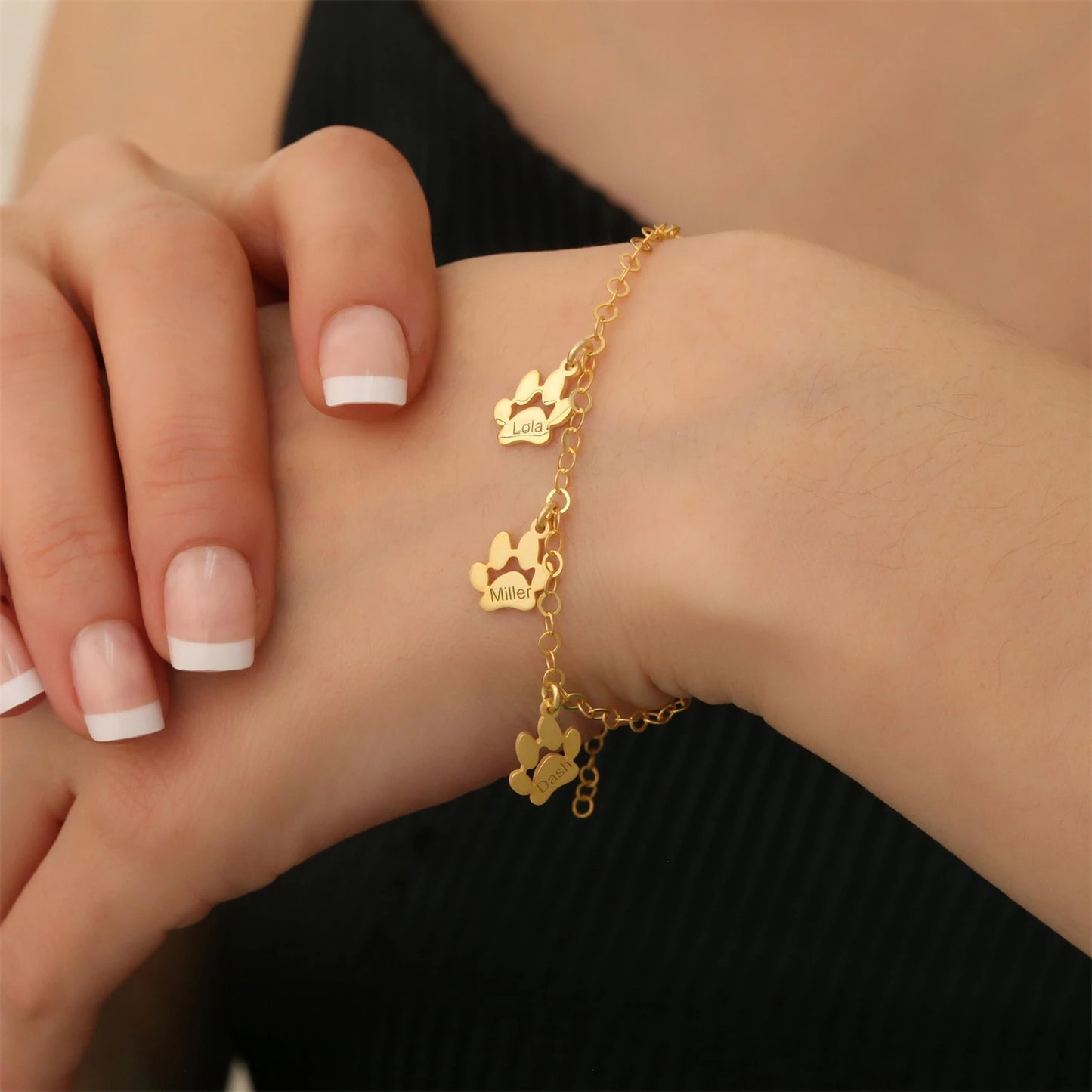 Dangle Paw Print Bracelets
